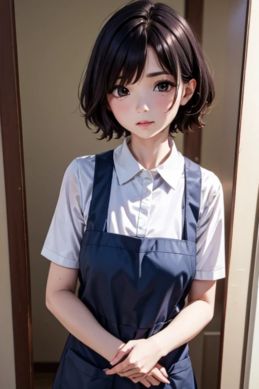 mother,Married Woman,apron,Black Hair,kind,short hair,Berry Short,Short Hair,
