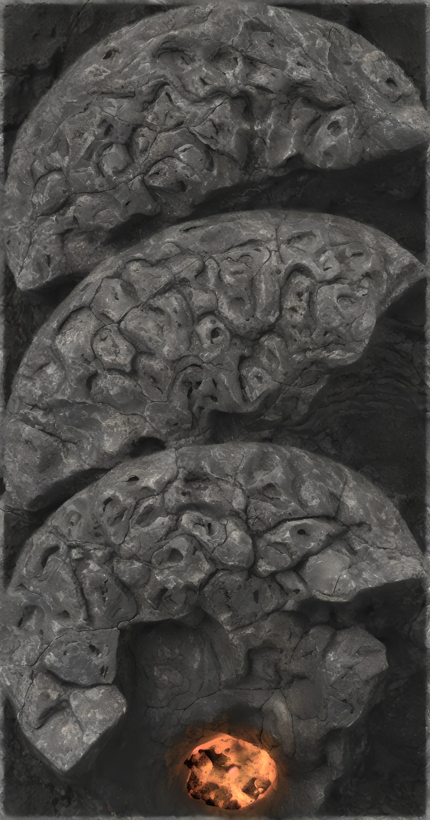 dark lava stone, lava, A closeup of a highly detailed, ultra-realistic, photorealistic natural cave with dramatic lighting, intricate details, and natural rock formations, 4k seamless lava stone texture