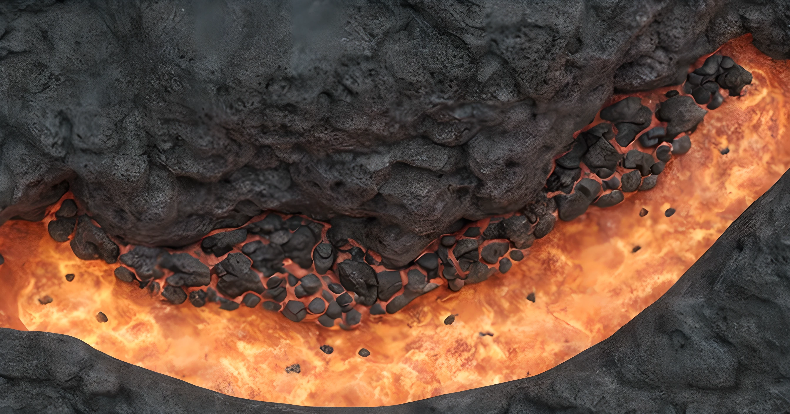 dark lava stone, lava, A closeup of a highly detailed, ultra-realistic, photorealistic natural cave with dramatic lighting, intricate details, and natural rock formations, 4k seamless lava stone texture