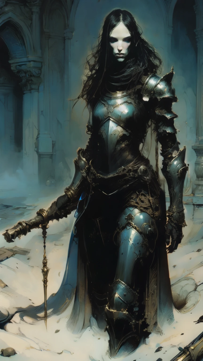 intricate detail, heavy armor, full plate mail