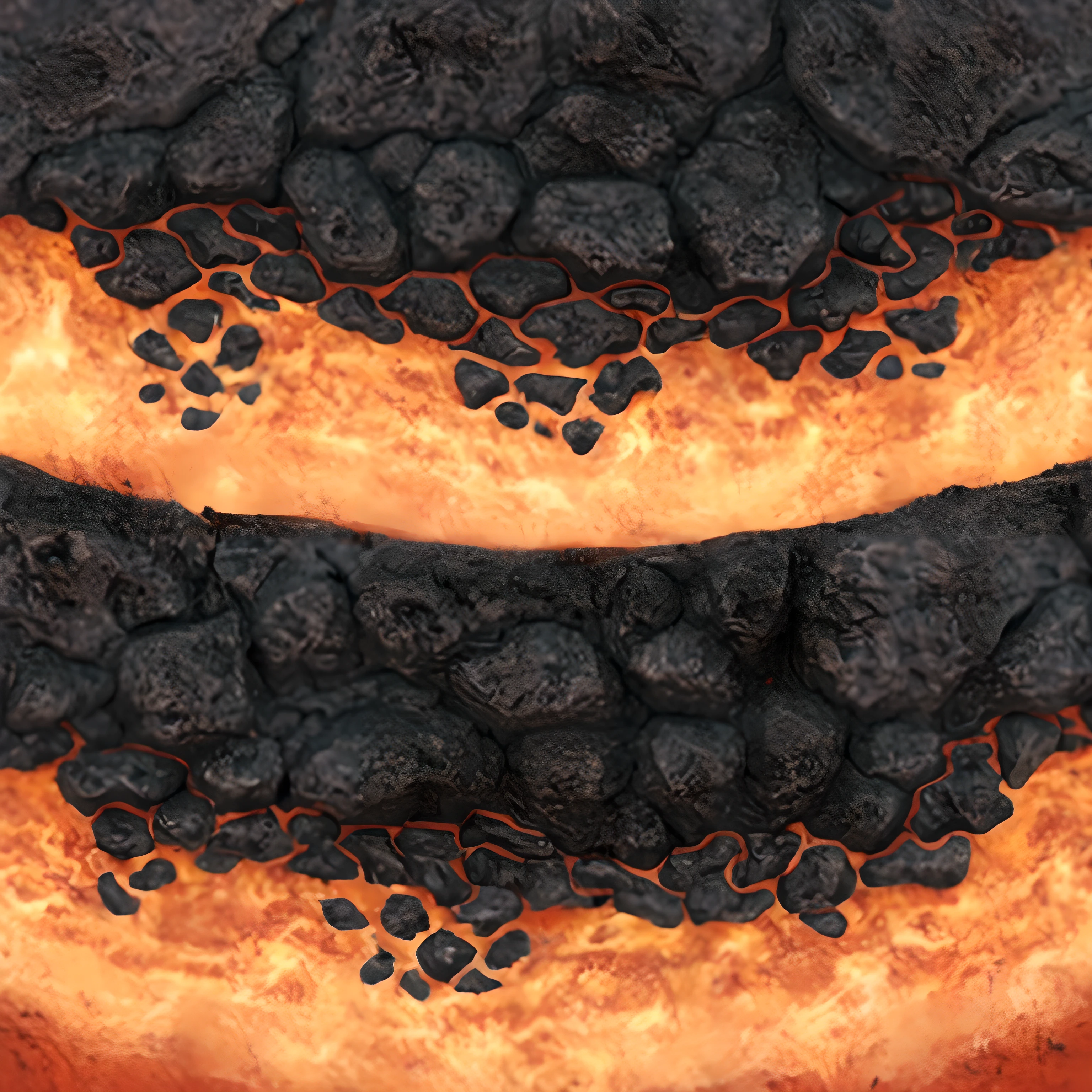 dark lava stone, lava, A closeup of a highly detailed, ultra-realistic, photorealistic natural cave with dramatic lighting, intricate details, and natural rock formations, 4k seamless lava stone texture