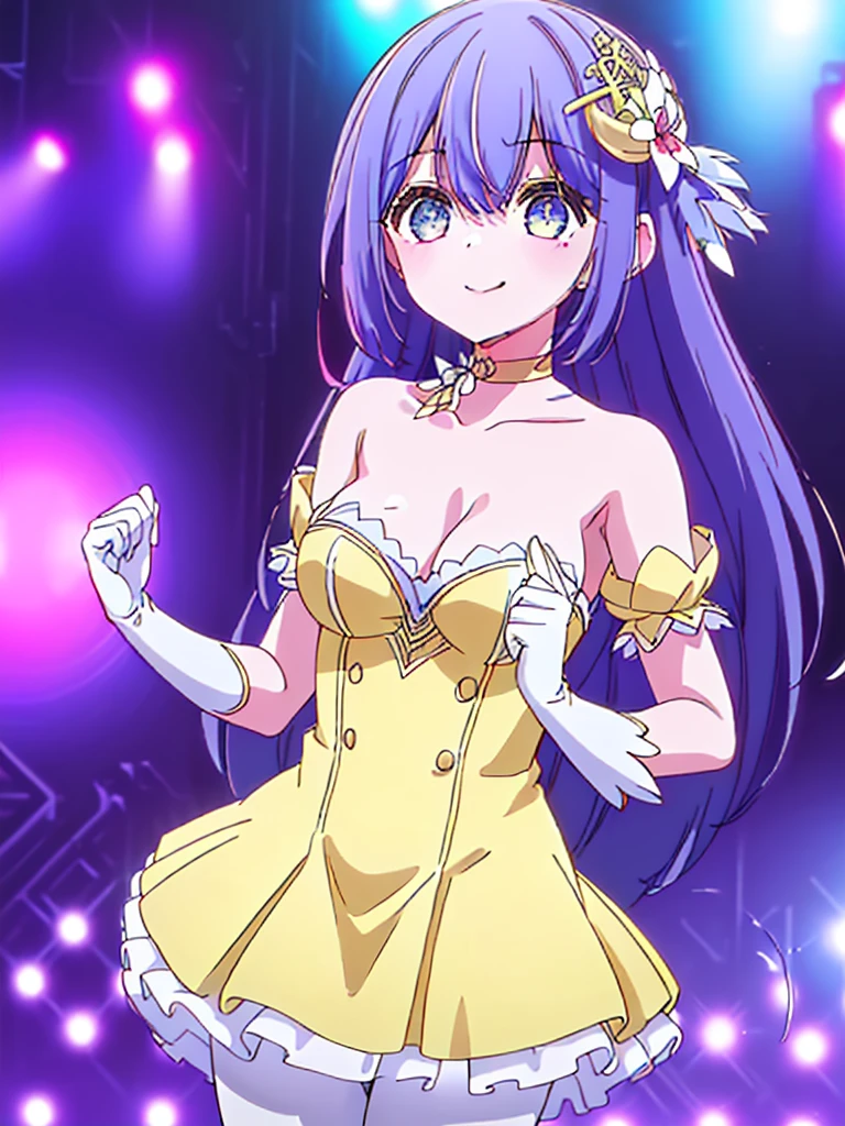 gran calidad ++ Extremely detailed high resolusionolution, very aesthetic, ojos expresivos, (((Cara perfecta))), (((face symmetrical))), ((good anatomy)), (((manos perfectas))), (((8k))), UHD, Fondo de pantalla HD, (((alta calidra detallada, (((((1girl)))))), solamente, Obra maestra, La mejor calidad, high resolusion, Altamente detallado, (illustration), hermosos ojos detallados, (((combatant))), (((((1girl))))), ((((fullbody)))), (((Ai hoshino))), ((((Girl with characteristics of Miku Izayoi and Hoshino Ai)))), (((rvcm_duoton3_hairstyle))), (((purple and Light Indigo hair color fusion))), (((agglutination))), Combination, (((hembra madura))), (((meijiudress))), (((astral dress))), (((hair ornament))), (((gloves))), (((dress))), (((pantyhose))), (((choker))), (((elbow gloves))), (((white pantyhose))), (((puffy sleeves))), (((frilled skirt))), (((frills))), (((cleavage))), (((dome))), (((stage))), (((concert))), (((singing))), (((idol))), (((puffy sleeves))), (((puffy short sleeves))), (((gradient dress))), (((hombros estrechos))), (((cintura estrecha))), (((They are smiling))), Cabello largo, enorme, Jardin de un castillo, (((mature female))), Obra maestra, mejor calidad, ((Obra maestra)), ((mejor calidra descarrilado)), Parte superior del cuerpo, (((mirada cara a cara))),