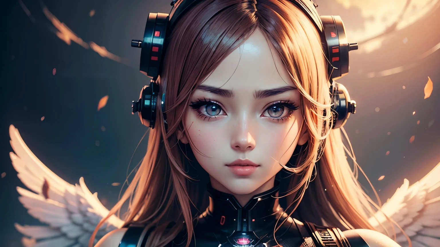 a beautiful anime girl, detailed facial features, wallpaper art full 4k, beautiful art piece, retro sci fi, anime, angel, kinky clothing, hardcore hentai