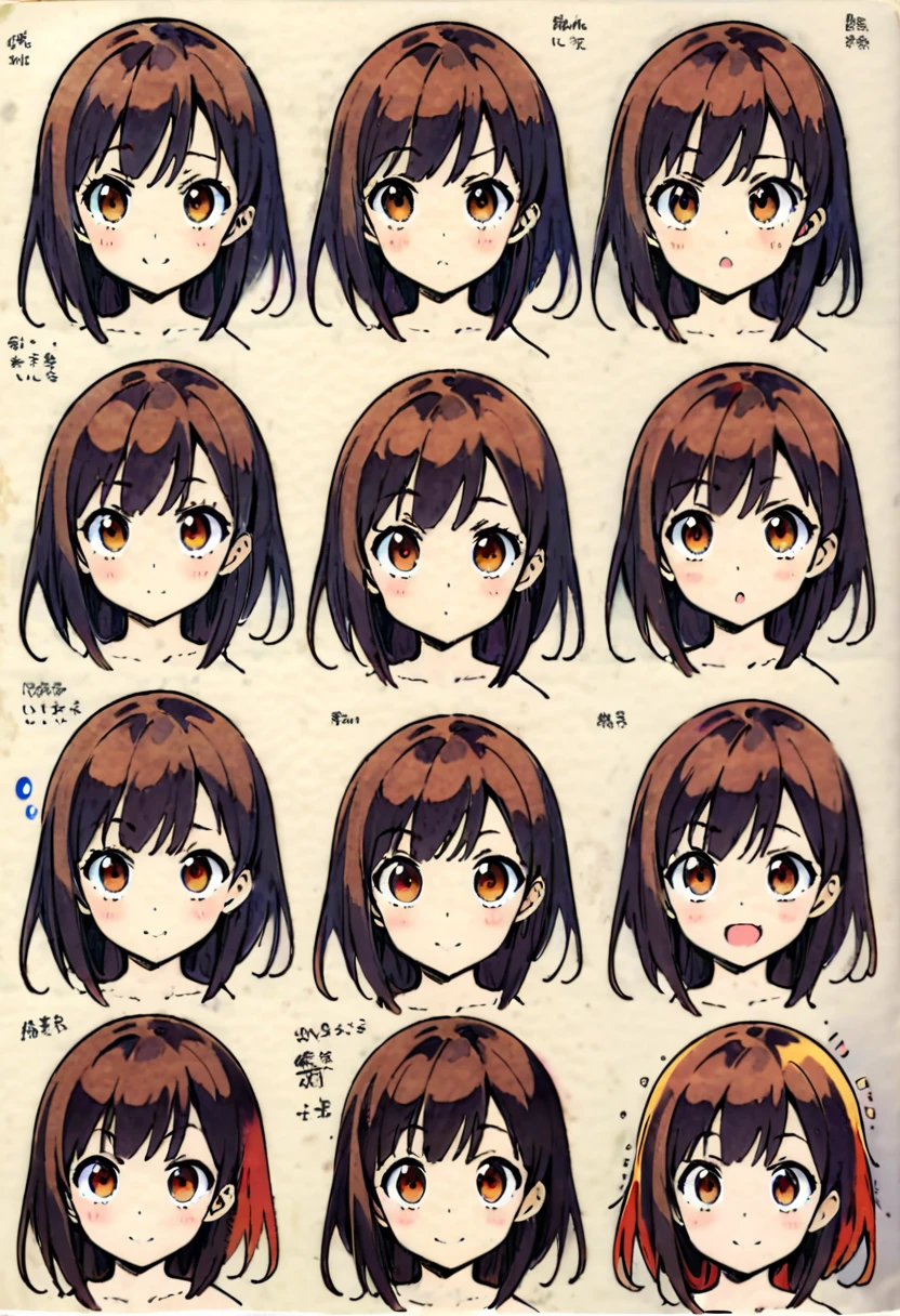 cartoon style:1.2),, cute face, big eyes, , affectionate smile, (really beautiful:1.2),,(tiny 1девочка model:1.2),)(flat chest),,beautiful detailed eyes,blunt bangs((((little delicate девочка)))),, 1 naked girl ,(((( darkbrown long hair))))(brown eyes)(glasses with linses), ((top quality)), ((masterpiece)), (be aware of), perfect face、charming naked girl、pencil、anime style、whole body、draft、monochrome、rude、、 Doodle drawing. (pencil_sketch, messy lines, shades of gray, Traditional media, sketch), 1 naked brown eyed girl, One, long hair, simple background, Looking up、line art 、(Character Design Sheet, same character, different emotions, Front, side, back),cute девочка, Different angles, character sheet, illustration, expressions, line art