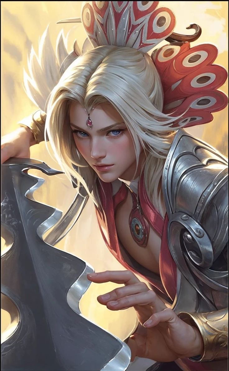 masterpiece, best quality, an extremely delicate and cool boy,an extremely delicate and, world masterpiece theater, ultra-detailed, highly detailed, best quality, blonde hair, highres, extremely detailed,1 man, best quality, illustration, looking at viewer, impasto, canvas, oil painting, realistic, realist ,real