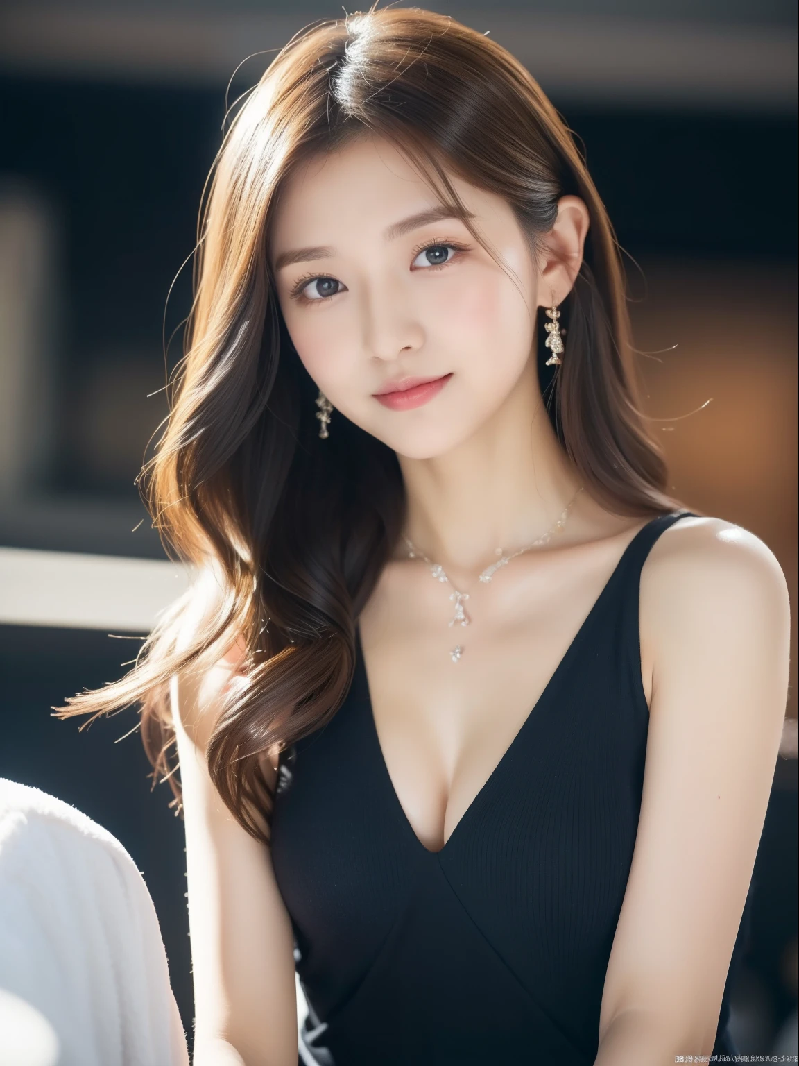 (((8Very high resolution in K, high detailing, highly accurate, masutepiece,1girl with))),Photography ,shinny skin,Beautiful skin,fine-grained white skin,Detailed face,Cute azure eyes drawn in detail,Very cute eyes,Detailed lips、shiny beautiful lips,Beautiful eyebrows、Best Natural Makeup,Japan idle,Korean Idol,(Colossal tits,very shapely breasts)、Very beautiful lines from head to foot,(Posing with a beautiful back,)Luxury Ornaments,a necklace,Bracelets, the ring, piercings))),Adornments designed to the smallest detail,Very cute and skimpy dresses for girls ,Summer Fashion,full body photographed,a very beautiful japanese girl,17 age,Dress with wide open back for going to nightclub,beautiful dress,Very cute 17 year old girl,Shiny wearing beautiful heel sandals with detailed details,very beautiful brown hair,Wavy medium hair,Moisturized eyes,Gentle smile,watching at viewers, Innocence,(((photorealisim,Rotate the camera from bottom to top,,Beautiful immature body))),Reality Live Action,nail art,(Stick out beautiful buttocks,Backshots,facing back,turned around,超A high resolution、Natural and realistic face、high detailing),Night club at night