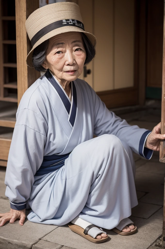 An elderly Korean woman 