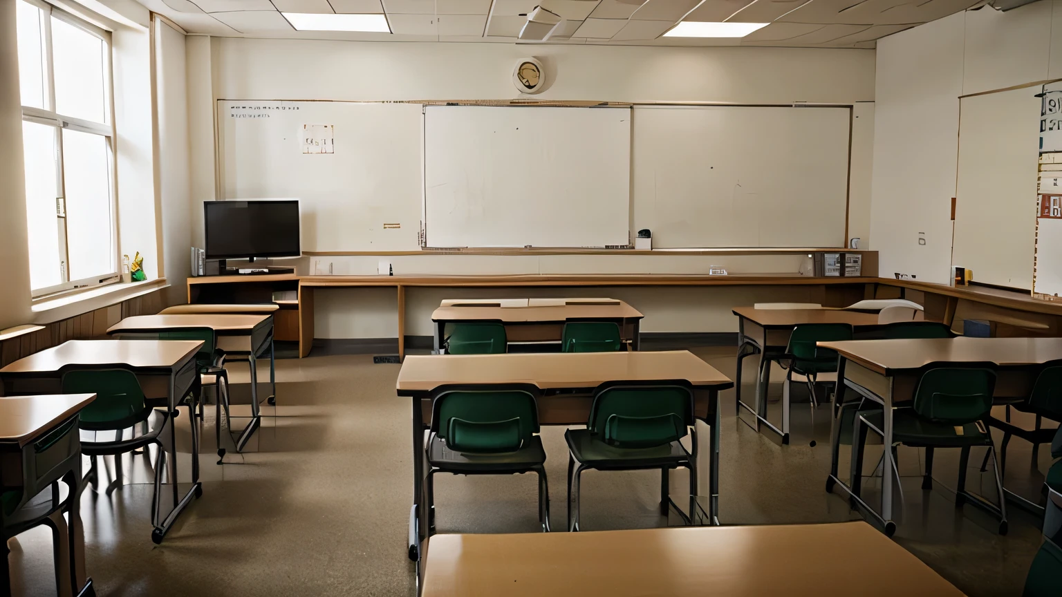 Classroom, empty, only teacher