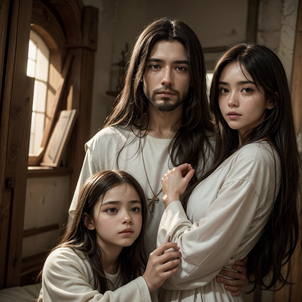 Create an image of Jesus and Saint Mary together