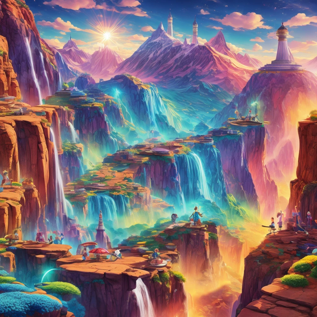 high resolution illustrations, dedicated to public welfare, showing positive energy of positive young people, striving for a new era.. The colors are bright, perfect creativity, and fantasy boundless, make people optimistic and hopeful.