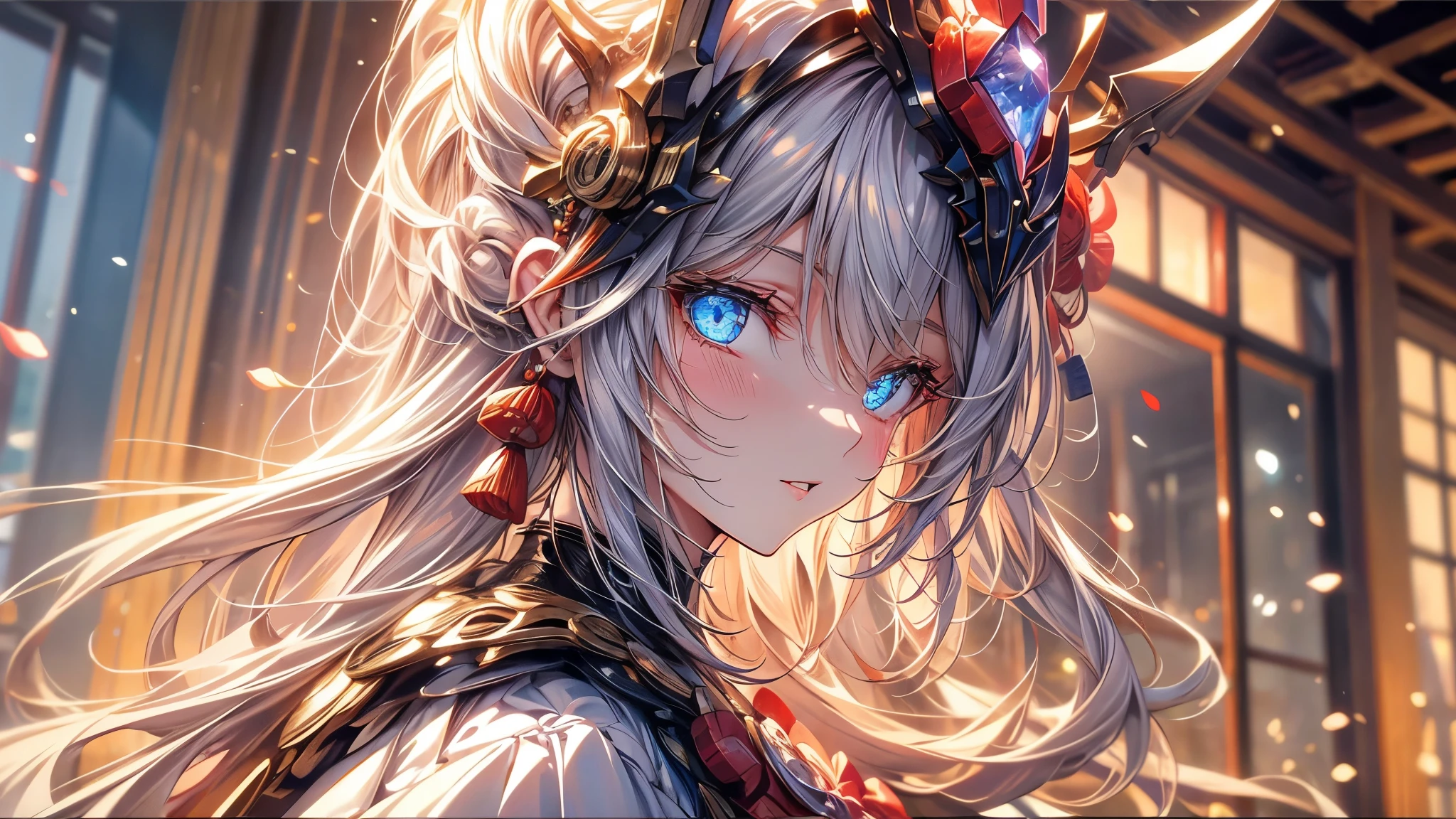 In a Japanese-style room, reminiscent of a ukiyo-e painting, BREAK a woman elegantly fans herself, the gentle breeze adding to her grace.(highest quality、masterpiece、High resolution、detailed)、animeスタイル、Flat Style、(Beautiful Eyes, Delicate and beautiful face、Glowing Skin), BREAK,extremely detailed、Cinematic lighting、High saturation,floating、Dynamic Angle、anime