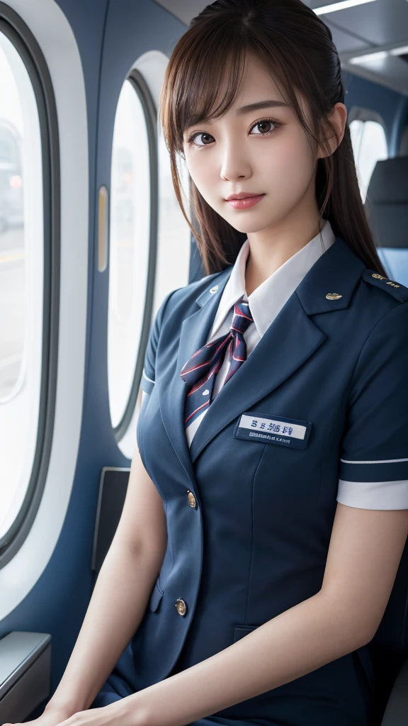 Super detailed, High resolution, Super detaileded, highest quality, wonderful, highest quality,Integrated 8K wallpaper, cinematic lighting, stewardess、20-year-old、Japanese
