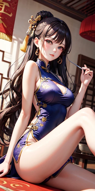 masterpiece, The best quality at the best., 1 woman, mature woman, elegant, china idol, Ancient China,
