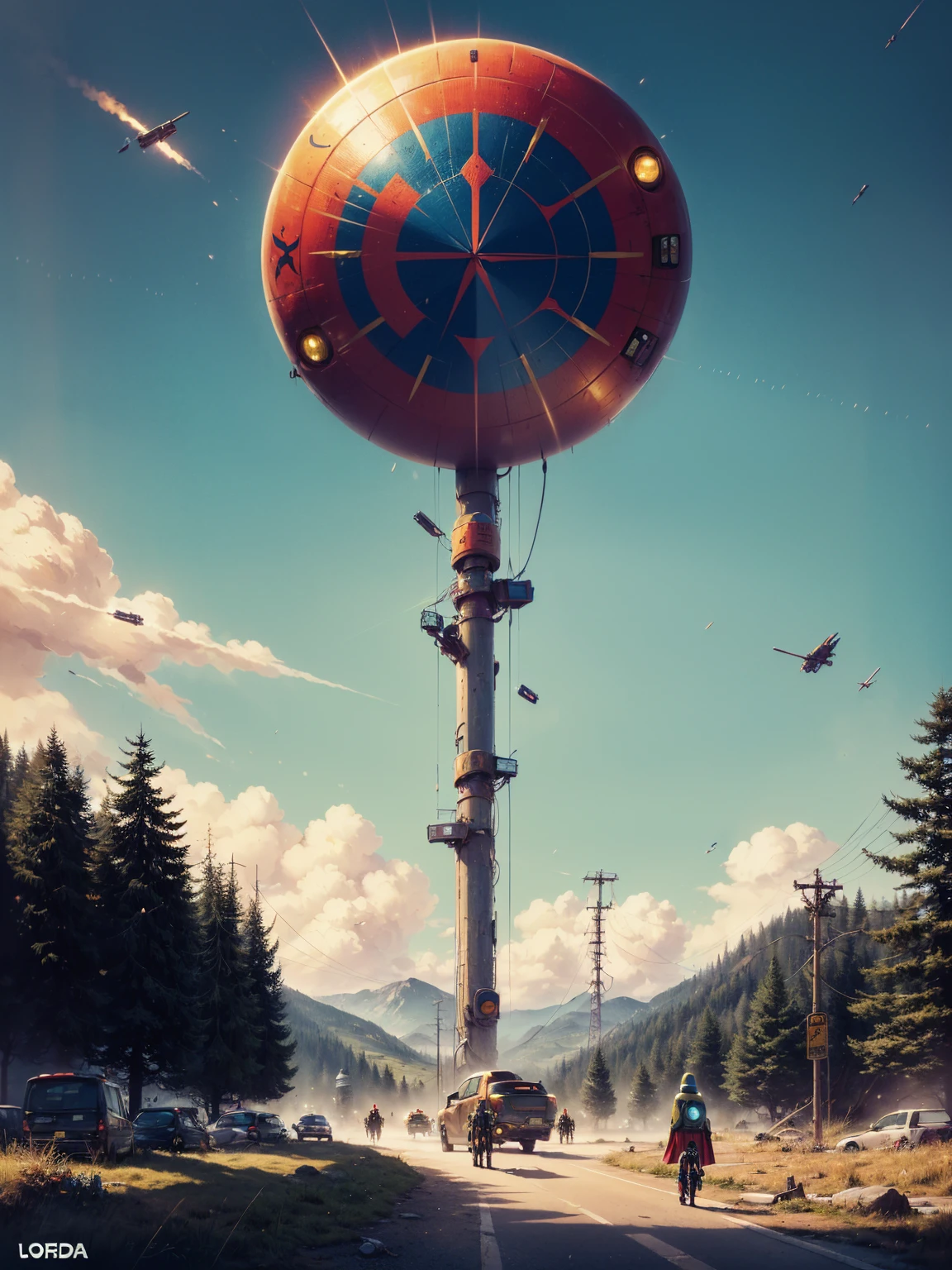 (lora:21Stalenhag:1),(Time Variance Authority),TVA /(drama Loki series)/,(TVA/(Marvel cinematic universe)/),(masterpiece), (best quality), (ultra-detailed), (best illustration), (best shadow), (absurdres),((draw by Simon Stlenhag)), Simon Stlenhag style,TFTL SIMON STÅLENHAG,(colored by #506D2F, #2A2922, #F3EBDD, #7D5642),in the office,Science Fiction city behind window,robot,Ms.minutes,documents on the desk