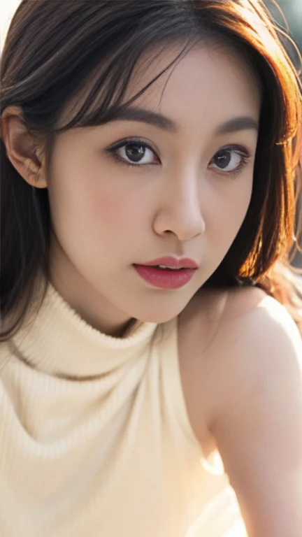Red Art、masterpiece、1. Beautiful girls、 (reality: 1.4), Japanese、Asian Beauty、so beautiful、Beautiful Skin、thin、(超reality的な)、(High resolution)、(8k)、(Very detailed)、(finelyて美しい目)、(Very detailed)、Big eyes、Brown eyes、Long eyelashes、Detailed face、Gloss Lip,Bright lighting、Professional Lighting、Looking into the camera、(masterpiece:1.2), Very detailedな, 超High resolution, (reality的な, photo reality的な:1.37), High resolutionの生のカラー写真, Professional photos, Very delicate and beautiful, Very detailed, finely, Huge file sizes, Very detailed beautiful girl, Very detailed face, Very detailed eyes, Very detailed skin, Very detailed nose, Very detailed mouth, Perfect Anatomy, Very detailed背景, (Highest quality,4K,8k,High resolution,masterpiece:1.2),Very detailed,(reality的な,photoreality的な,photo-reality的な:1.37),Full body portrait,1 girl, Perfect hourglass illustration, outstanding features, Mystical Eyes, White turtleneck, Embroidery of black roses， shy, Black hair straight, Looking at the audience, Big Breasts, Depth of the written border, Cowboy Shot,High resolution画像、Squishy 、Nipples being sucked、Cleavage、Bewitching body、The ultimate revealing wear、Tight waist、Clitoris pinpoint caressing、Clitoris pinpoint caressing、orgasm、がまんできないorgasm、Feels good、Underboob massage、Nipple fir fir、