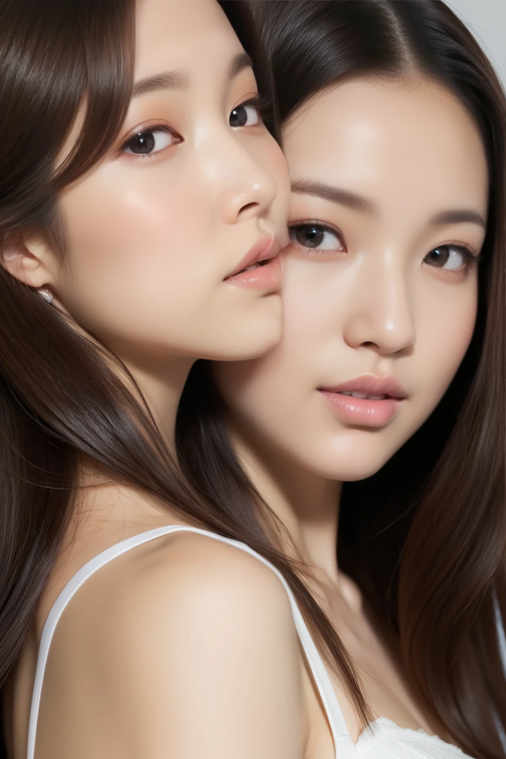 (8k、Raw photo、highest quality、Masseter muscle part:1.2)、Super detailed、super resolution、(realistic、realistic pictures:1.37)、portrait、High-definition RAW color photo、professional photography、hvery detailed and beautiful、very detailed、8k Wallpapers、amazingly detailed、huge file size、official art、Hvery detailed CG Unity 8k wallpapers、hvery detailed beautiful girl、very detailed顔、very detailed目、very detailed肌、Very thin fingers、hvery detailed nose、Very detailed mouth、perfect anatomy、hvery detailed back ground、Hvery detailed clothing、1 girl、(18:1.2)、teen、cute、famous japanese idol、cute、realistic body、、white skin、glowing skin、because I&#39;thin、handsome body、brown haired、straight long、laughter、cute、Zola々right、cute faces、lifelike face、delicate eyes、ordering sauce、one piece、earrings、looking at camera、cowboy shot、positive、Are standing, dynamic lighting, 2024, Popular clothes for spring, Tokyo, The background is Shibuya