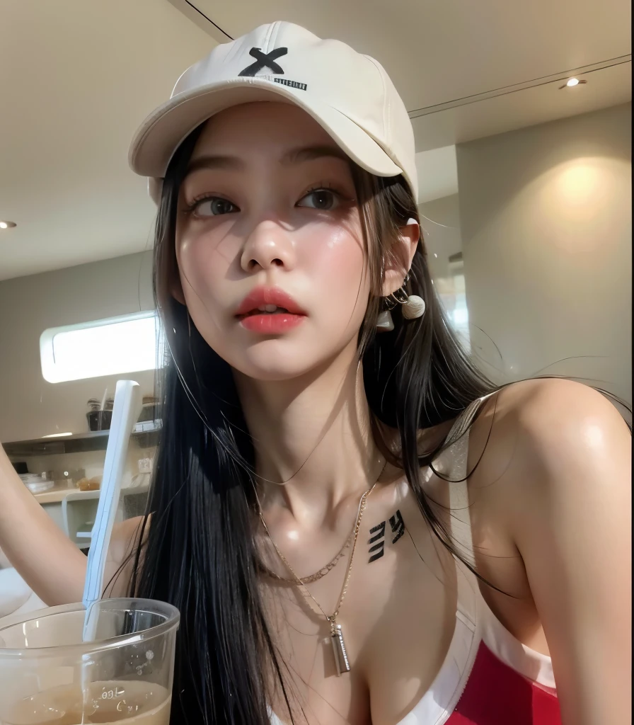 blonde woman with long hair and piercings posing for a photo, with black long hair, with long black hair, perfect white haired girl, ava max, tifa lockhart with black hair, pale porcelain white skin, anime girl in real life, with black hair, extremely black hair, very black hair, with long black hair, her hair is black