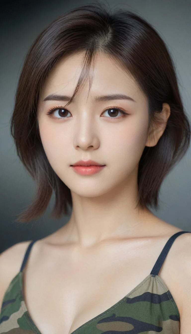 8k, Ultra-high resolution, Highest quality, masterpiece, 三分割法によるphotograph,Surreal, photograph, 1 Girl, (:1.3), pretty girl, Cute Face, Beautiful eyes in every detail, 細かくdetailedに,masterpiece,One Girl:1.2,Japan Female Teachers,ull body,light smile,Black short hair,Bob with bangs,The World of Metal Gear Solid,(印象派の美しい少女のPortraiture),(Impressionist light and colour), (next generation special forces:1.3),(Warrior,Camouflage,Beautiful dark eyes, So cute and beautiful,16 years old0.8),Sharp contours,Looking down, (High-tech special forces), ((Nuclear aircraft carrier)),indoor, Light from above, Low contrast, (Side view),, Perfect and beautiful face ,完璧でCute Face, Skin with attention to detail, Perfect limbs、Narrow waist,Looking at the audience,(((Ideal body type))),A cup small breasts :2,Portraiture:2,Perfect Anatomy,鮮明なdetailed,detailed,Surreal,Light and shadow,glowing