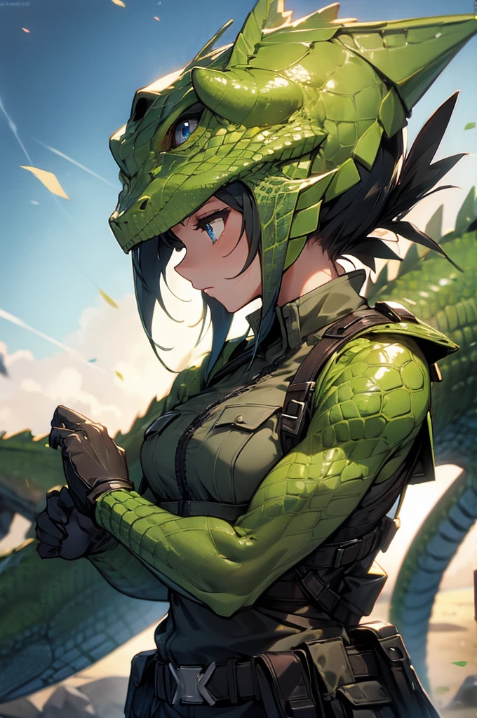 Female Soldier lizardman