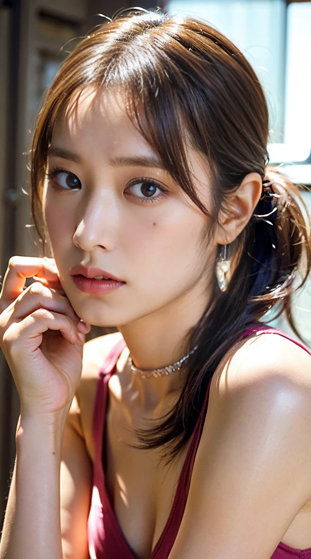 cut
(Small Tits), (18-year-old), (very small head), dawn, sunlight, (Perfect body:1.1), (short hair, Wavy Hair, Pink Hair), (8k), (Very delicate and beautiful), (Highest quality:1.0), (Realistic), Realistic Shadows, (High resolution:1.0), Detailed skin, Very detailed, the body is slim, (Beautiful Hair, Real Hair, Thin Hair), blush, Realistic, Realistic Face, Realistic eyes, Small eyes, smile, (((colorful))), (eyeliner), (mascara), (eye shadow), whole body、Open leg pose、Nipples、naked、Thick pubic hair、ponytail、Black choker