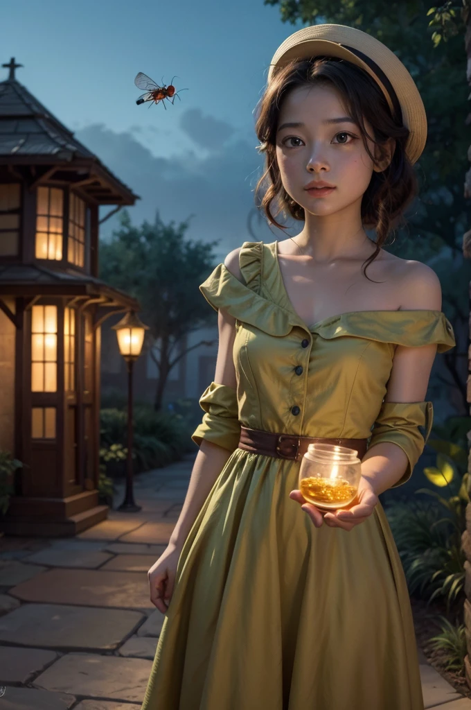 firefly insect in 20th century disney animation style