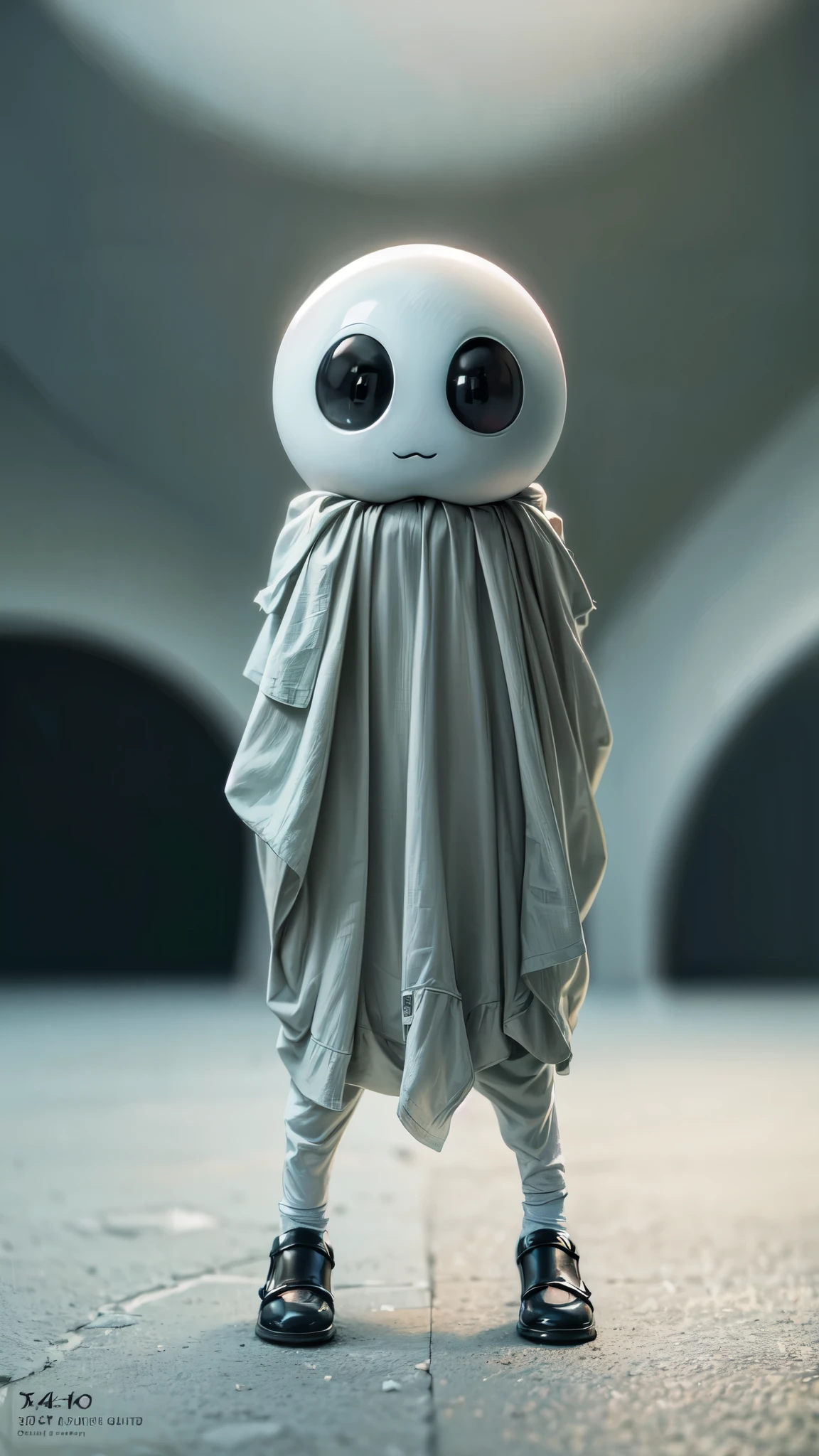 a faceless humanoid creature, no face no nose no eyes no mouth, strange and mysterious creature, black balls floating around the character, creature floating off the ground, white smooth skin, (best quality, 4k, 8k, highres, masterpiece:1.2), ultra-detailed, (realistic, photorealistic, photo-realistic:1.37), dynamic pose, dynamic point of view, overview shot