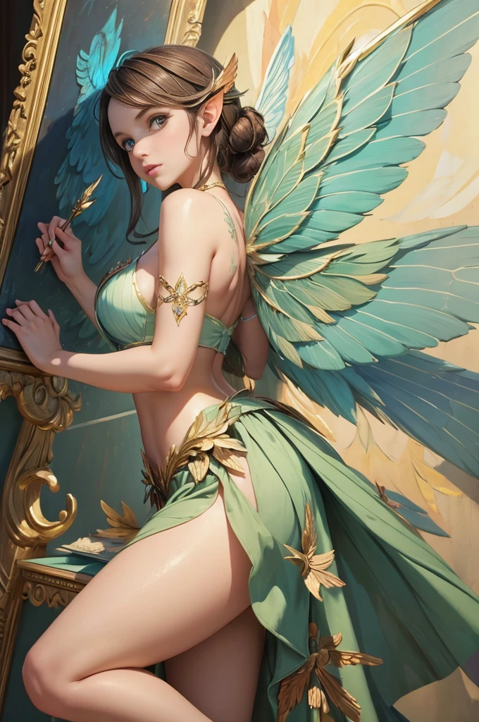 fairy, (((large wings, masterpiece)))