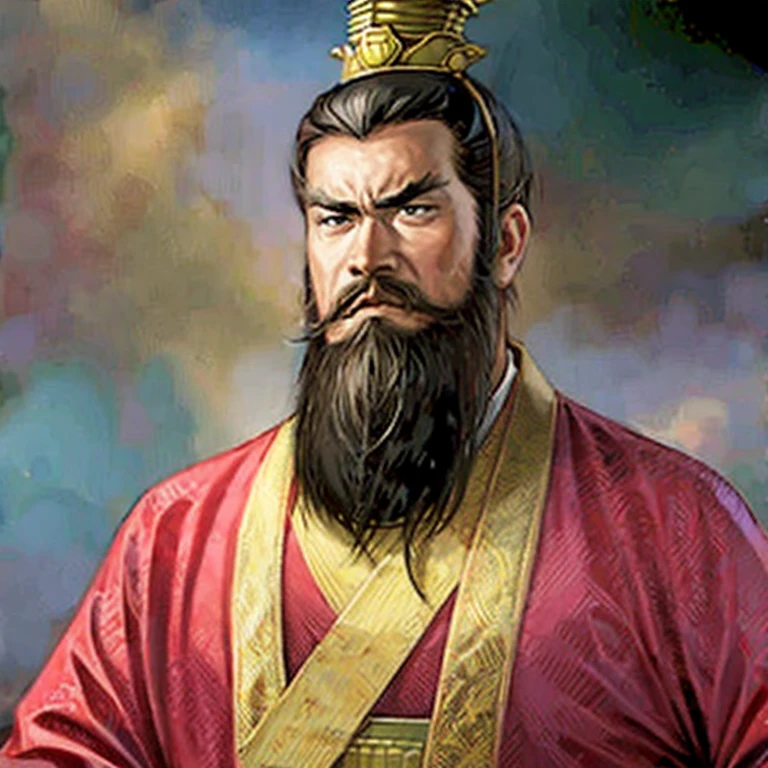 1man:1.5, masterpiece, best quality, best detail, best anatomy, best face, upper body, sangokushi11, chinese emperor, mianguan:1.8, old man, chinese clothes, angry, shouting