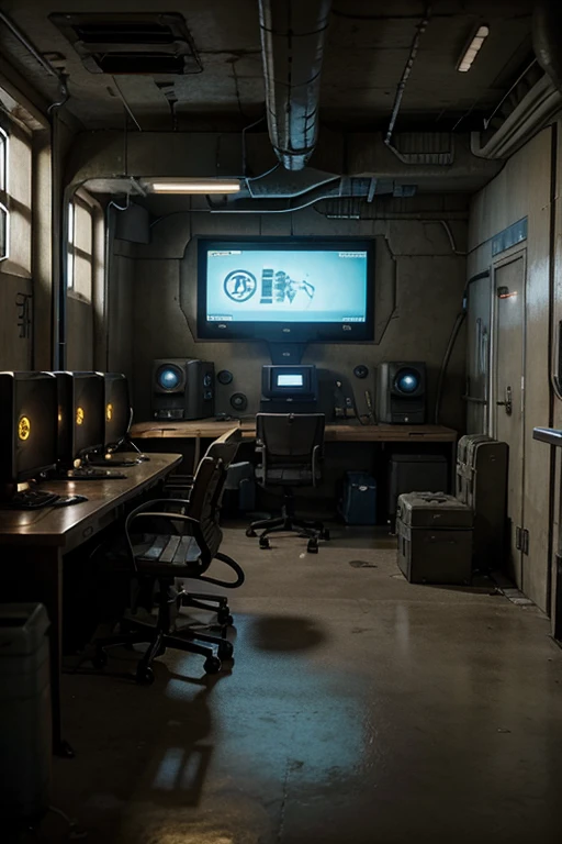 An alliance like from Team Fortress, a nuclear base like from the game Fallout, esalting computers