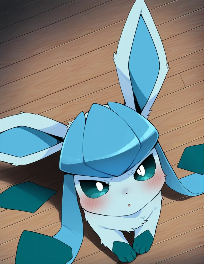 dagasi, body fur,  score_9, score_8_up, score_7_up, score_6_up, source_anime, rating_safe, Glaceon, Pokemon, furry female, POV,