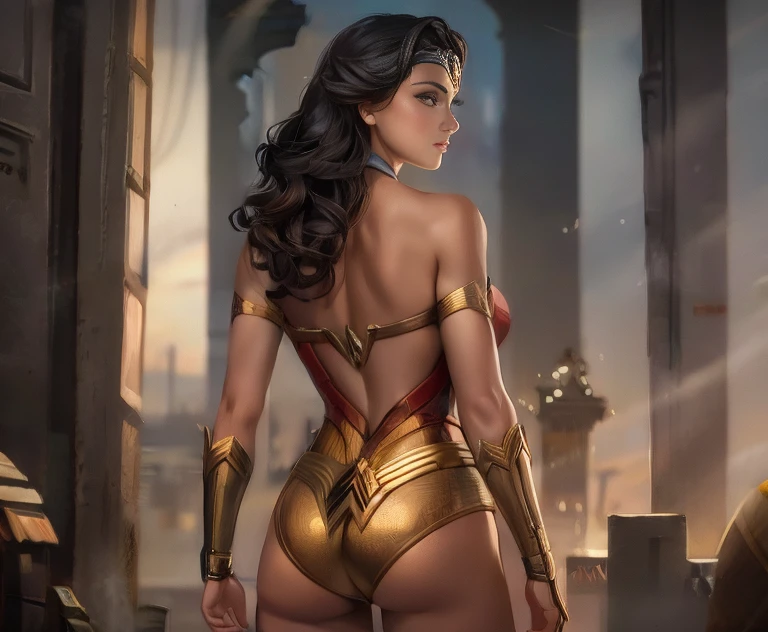 wonderwoman, Hyperrealism, f/1.2, Nikon, masterpiece, accurate, anatomically correct, textured skin, best quality, highres, 8k
