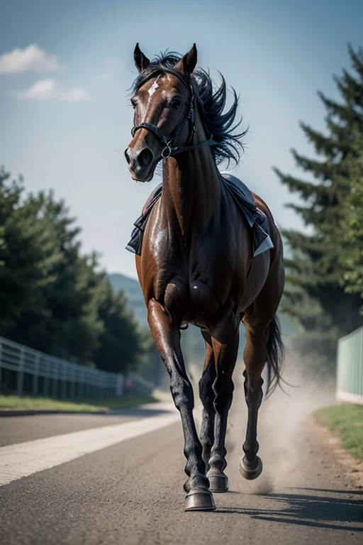 creates an image of a running horse