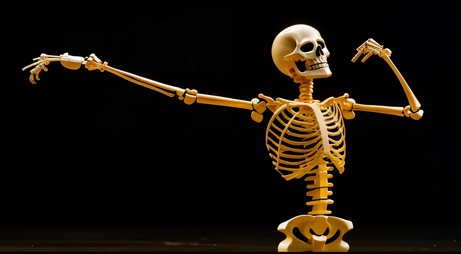 a skeleton dancing salsa