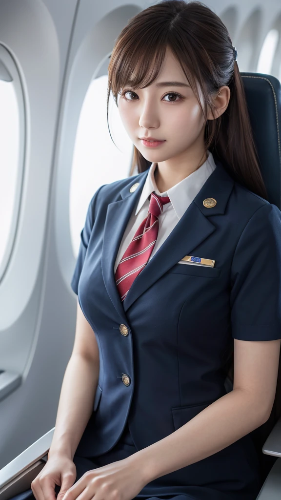 Super detailed, High resolution, Super detaileded, highest quality, wonderful, highest quality,Integrated 8K wallpaper, cinematic lighting, stewardess、20-year-old、Japanese