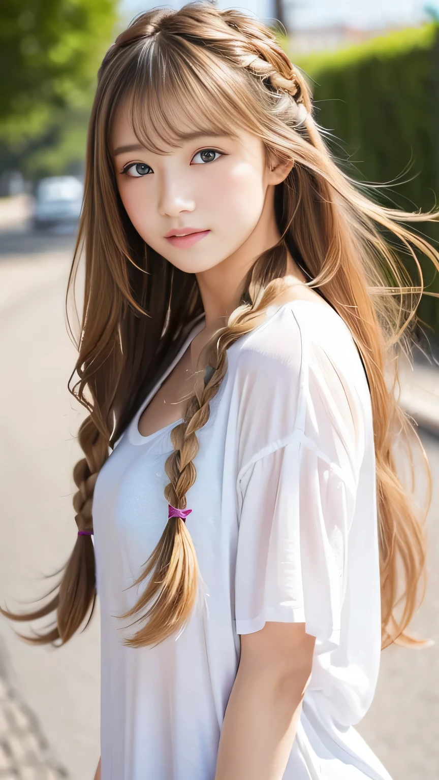 Sexy big ，15 year old beautiful girl looks sexy and cute＆Cute beautiful sexy face、A strong wind blows my hair in front of my face、Double teeth、Reduces the appearance of nasolabial folds、Fluttering exy Big 、Sexy cute looks and cute 15 year old beautiful girl, beautiful and sexy face、A strong wind blows my hair in front of my face、beautiful long blonde French braided hair、beautiful, Cute and sexy eyes hidden behind long bangs
