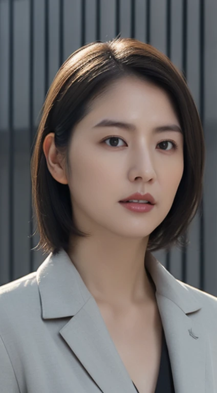 (masterpiece, best quality), soothing tones, muted colors, high contrast, natural skin texture, soft light, sharp, looking at viewer, Nature soft drop breasts, pale skin, transparent and delicate face, bare face, without makeup, nsfw,
cement brick wall background ,old cement wall background, half body photo, dark theme ,(business shirt:1.2), open shirt,
