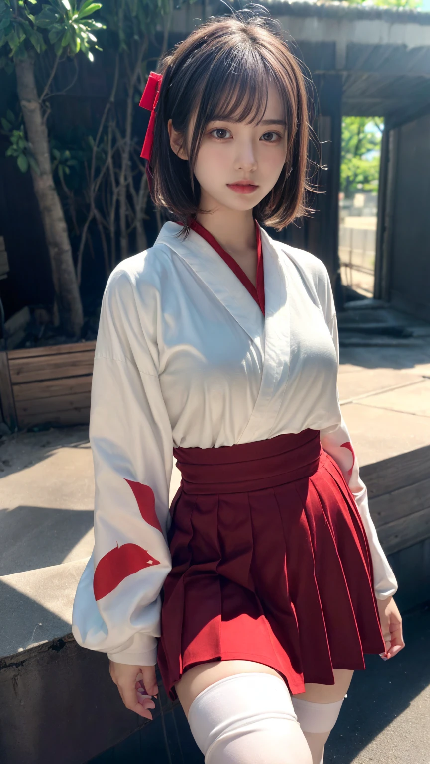 (absurdres:1.3), (highres:1.3), (ultra detailed:1.3),(1girl:1.3), (extremely detailed CG unity 8k wallpaper:1.3), (detailed skin texture, detailed cloth texture, detailed hair texture), (beautiful detailed face, supermodel, pale skin, realistic glistening skin), (RAW photo, best quality), (realistic, photo-realistic:1.4), masterpiece, extremely delicate and beautiful,Amazing, finely detail, extremely detailed CG unity 8k wallpaper, huge filesize, ultra-detailed, highres, absurdres, soft light,rim light, vibrant details, short bob hair, black hair color, Big Natural Color Lip, (perfect body shape), beautiful legs, BREAK (white and red theme:1.4), (fusion of (white kimono tops:1.2) and (red high-waisted maxi length skirt):1.4), (long sleeve:1.3), (kimono-collar:1.2), (red outlines on white kiomno:1.2), (white very short ankle socks:1.2), (Japanese clogs geta:1.2),
crying a little、little smile, Harajuku style、20 year old girl、cute type、lolita、open legs