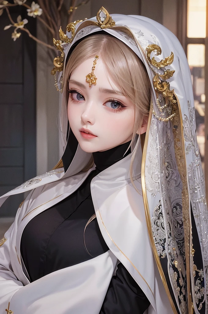 Very detailed, beautiful, Master Parts, Highest quality, beautifulディテールの丸い目, Beautifully detailed face, Medium Long Hair, (Woman in a nun&#39;s dress,pencil skirt,) Nishiei Pan M Art Station, by ヤン・J, Detailed fantasy art, Amazing character art, Fan Art Best Art Station, Magnificent and elaborate character art, beautiful鎧, Very detailedアートギャラリー, Complete details of armor, Detailed digital anime art, ArtStation Pixivのアートジャーム,  (Huge breasts:1.3), Thick chest, Coarse belt), (Wide Hips:1.4, Toned thighs, Curved body), young woman,