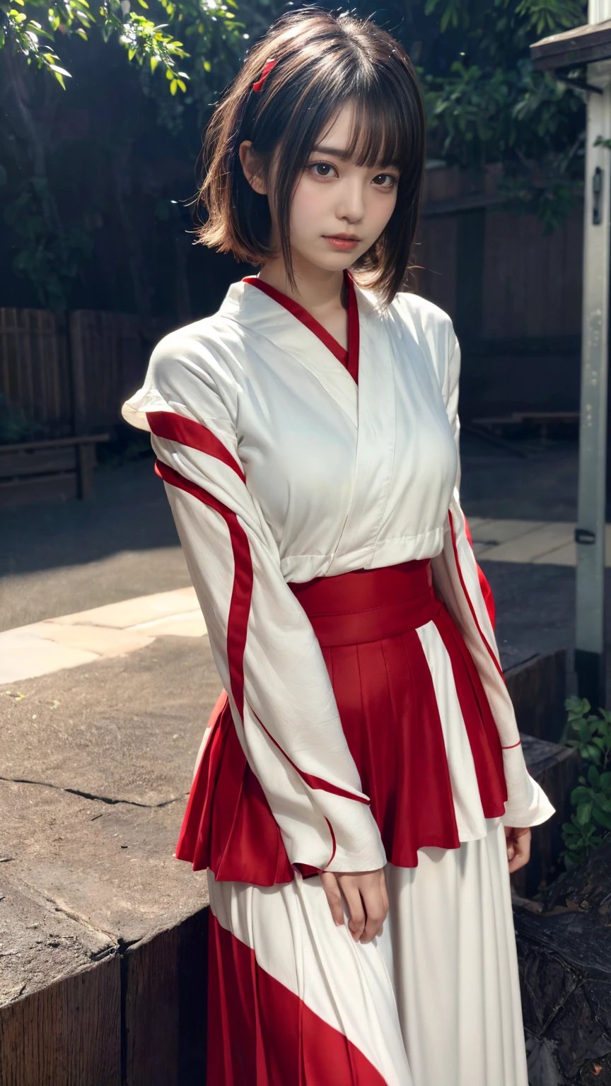 (absurdres:1.3), (highres:1.3), (ultra detailed:1.3),(1girl:1.3), (extremely detailed CG unity 8k wallpaper:1.3), (detailed skin texture, detailed cloth texture, detailed hair texture), (beautiful detailed face, supermodel, pale skin, realistic glistening skin), (RAW photo, best quality), (realistic, photo-realistic:1.4), masterpiece, extremely delicate and beautiful,Amazing, finely detail, extremely detailed CG unity 8k wallpaper, huge filesize, ultra-detailed, highres, absurdres, soft light,rim light, vibrant details, short bob hair, black hair color, Big Natural Color Lip, (perfect body shape), beautiful legs, BREAK (white and red theme:1.4), (fusion of (white kimono tops:1.2) and  (red high-waisted maxi length skirt):1.4), (long sleeve:1.3), (kimono-collar:1.2), (red outlines on white kiomno:1.2), (white very short ankle socks:1.2), (Japanese clogs geta:1.2),
 crying a little、little smile, Harajuku style、20 year old girl、cute type、lolita、open legs