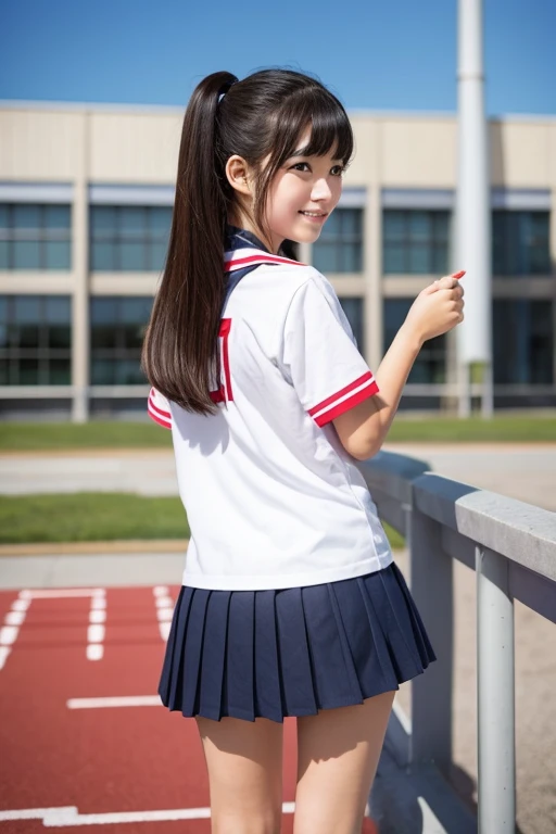 Japanese high school girl 。
From behind during a part-time job as a mascot