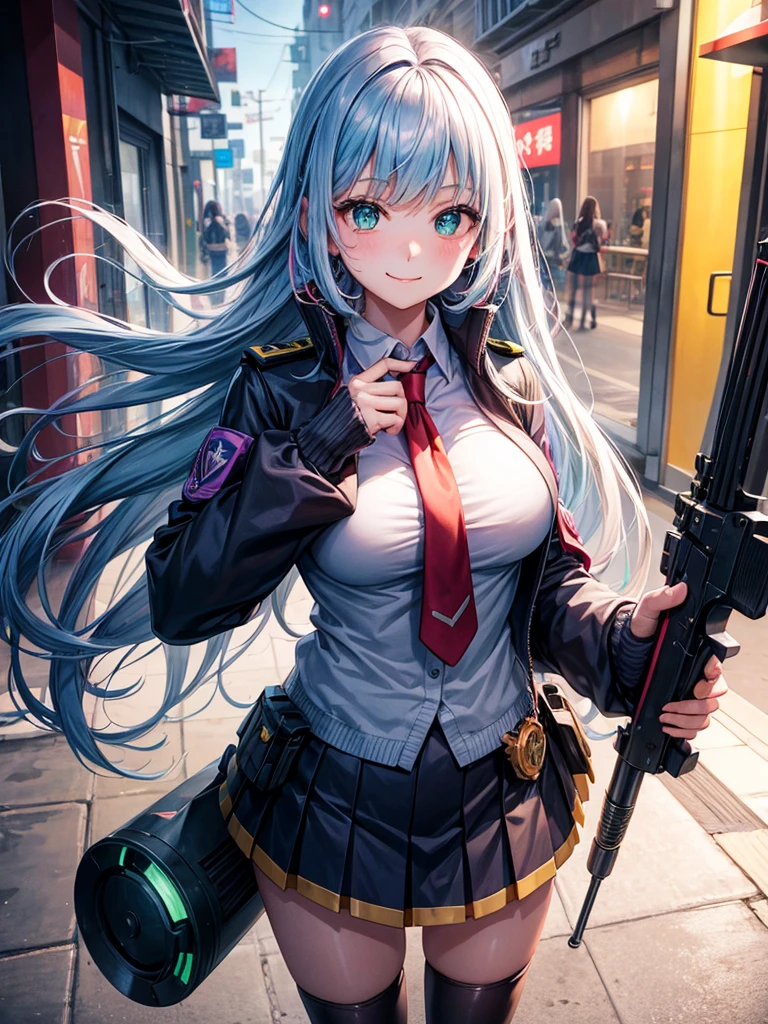 middle School girls,smile,Beautiful girls,Beautiful girl from another world,Gun of the Future,Girl holding a giant bazooka in her hand,The best quality to get you horny,Psychic,Wizard,battle,Colorfulな髪色,Perfect Girl,Super cute girl,Cyberpunk Background,Cute uniform,Uniform of the Future,Wearing a cardigan,Long Hair、Sparkling eyes,She has her bangs down,Colorful,Ultra HD,Young girl,sex,Green Eyes,Naughty Girls,Full body image,Big Breasts,Beautiful Girl's Paradise,Fashion Girl,Naughty Girls,Beautiful Girl Country,High-dimensional beautiful girl,A beautiful girl who transcends everything,So beautiful,Absurd,Beautiful girls,