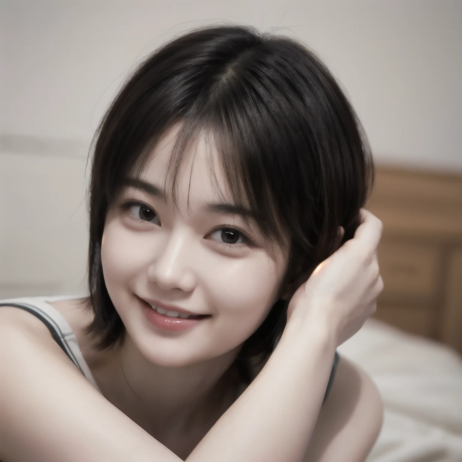 259 20-year-old female, (short hair),(Genuine), smile