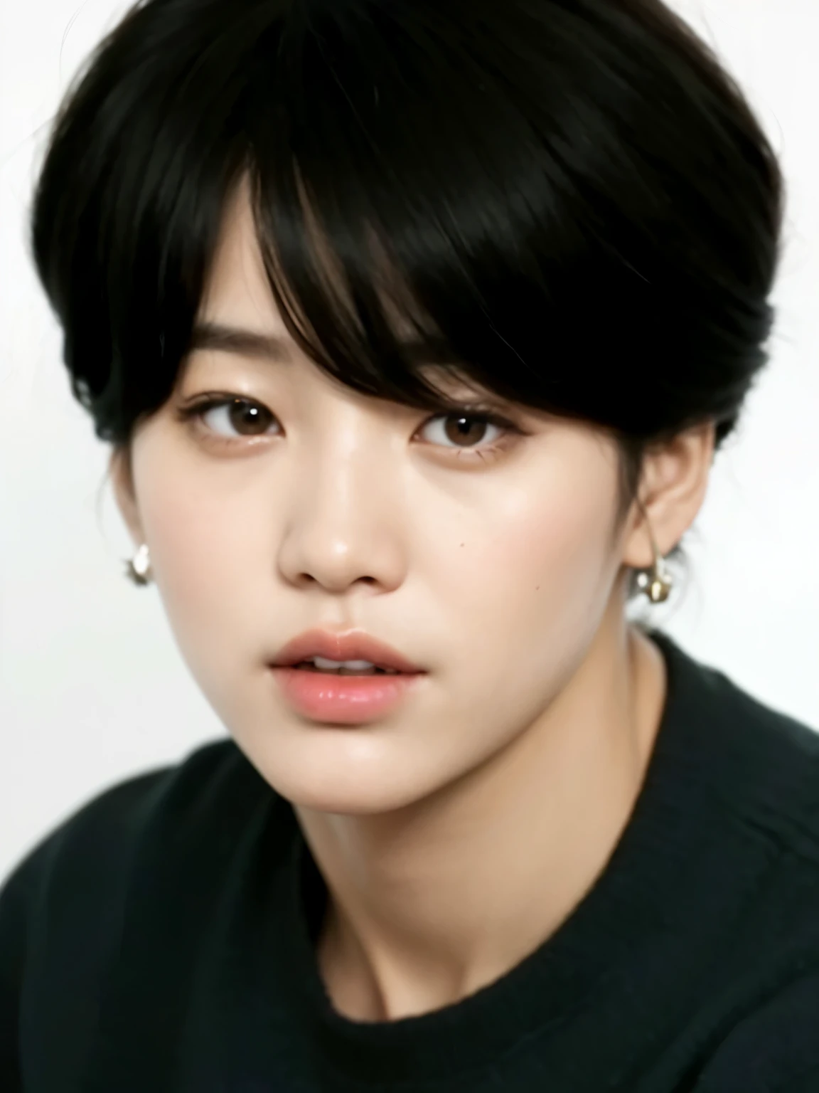 a close up of a woman with a hair comb in a room, lalisa manobal, Jinyoung Canela, Jaeyeon Nam, popular south Korean makeup, ulzzang, Heonhwa Choe, wan adorable korean face, popular korean makeup, Parque Ji-min, Lee Ji - Eun, Lee Ji-eun, sun yunjoo, Hwang SE - EM