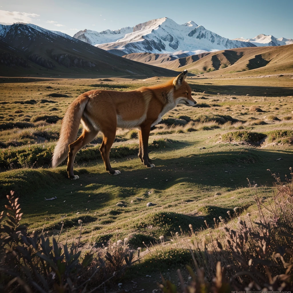 high quality, Highly detailed fox wallpaper 8k, Beautiful landscape, Realism