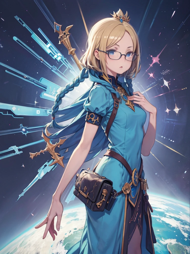 Blonde and wearing glasses、Anime girl in blue dress、Upper Body、expensive body:1.2, expensive:1.1, Long legs:1.3, mature female:1.2, mature:1.1, Adult:1.2, Good Hands:1.4, Simple Background:1.1, indoor:1.2, One girl:1.2, hair ornaments:1.1, alone:1.2, Bob Hair:1.1, Heavenly blue hair:1.2, Red-blue:1.1, cloud hair ornaments:1.1, Portraiture:1.2, Hair Clip:1.1, View your viewers:1.2, shirt:1.1, Mouth closed:1.2, Expressionless:1.1, blue shirt:1.2, skirt:1.1, Break RPG:1.0, adventure:1.0, Fantasy:1.0 Quests:1.0, amazing:1.0, Saga:1.0, Mythical:1.0 Legend:1.0, chronicle:1.0 Odyssey:1.0, That:1.0, Fable:1.0 Questsing:1.0, Journey:1.0 Expedition:1.0, adventure:1.0, Questline:1.0 myths:1.0, tradition:1.0, Enchantment:1.0