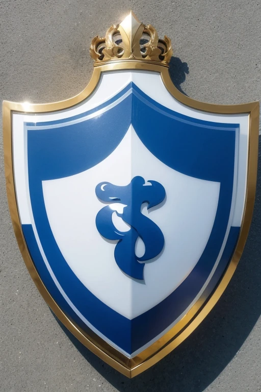 I want an image with the name WB, emblem of a football team Forma: A traditional football shield Colors: White and blue 