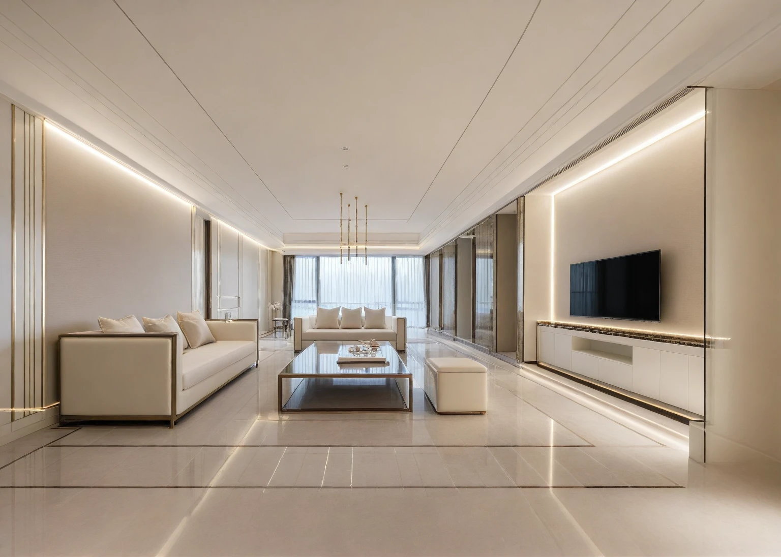 ,Masterpiece, Best quality,8K, Ultra-high resolution,When you step into the (living: 1.1) ,Immediately surrounded by a rich atmosphere of luxury. The space was covered with a soft white fluffy blanket,It is so comfortable,So much so that you can't help but indulge in it。Embellished with precious porcelain and white-off gold ornaments。Whenever it is late afternoon,The afterglow from the window spilled on the floor,Soft light and shadow are reflected,It was as if entering a dreamland. ((Wooden chair and table : 1.3)), ((COLUMN MIRROR : 1.3))