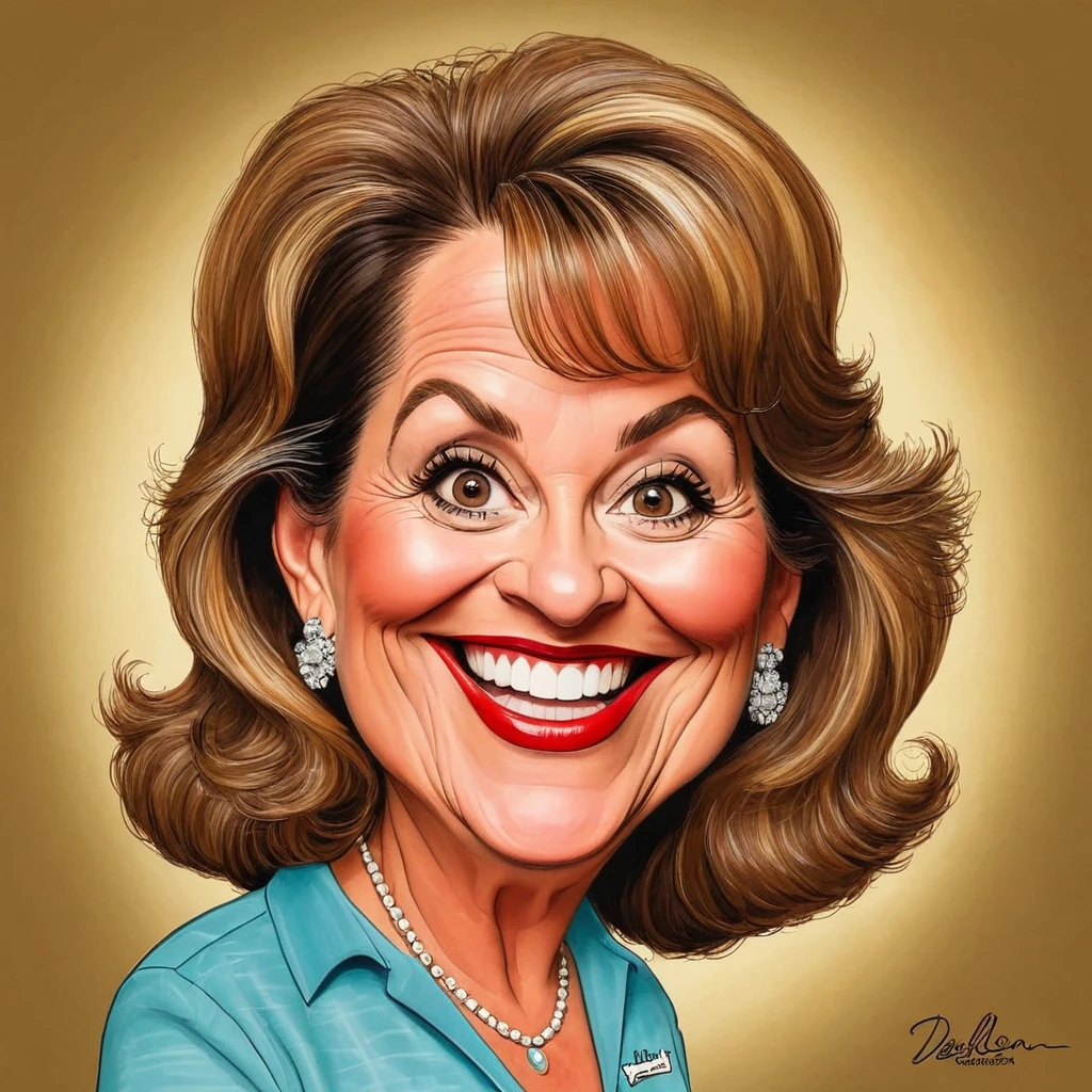 Funny caricature of Debbie Callahan