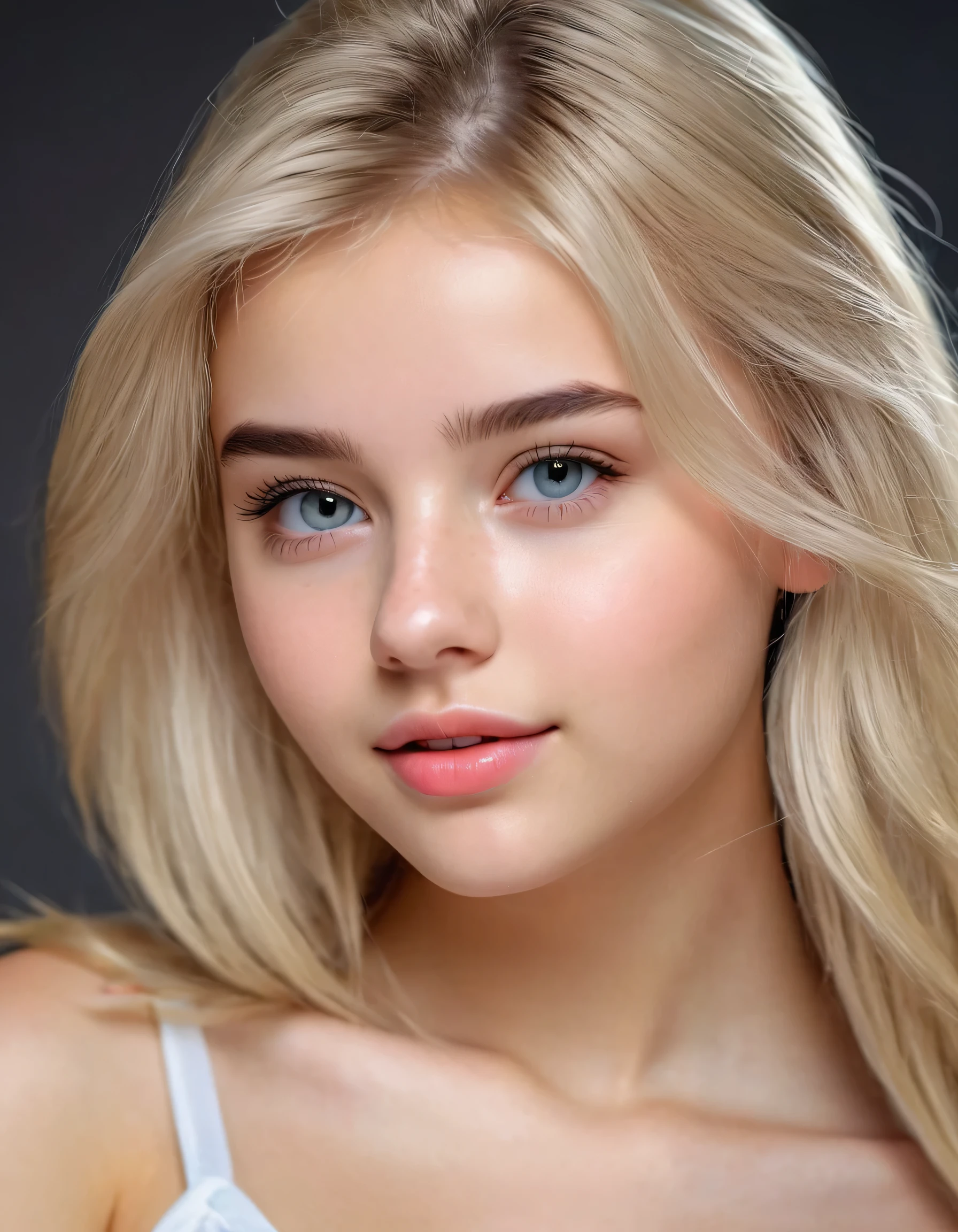 beautiful 18 year old girl, cute blonde hair, lifelike skin texture, UHD digital photo, beautiful young girl, perfect body