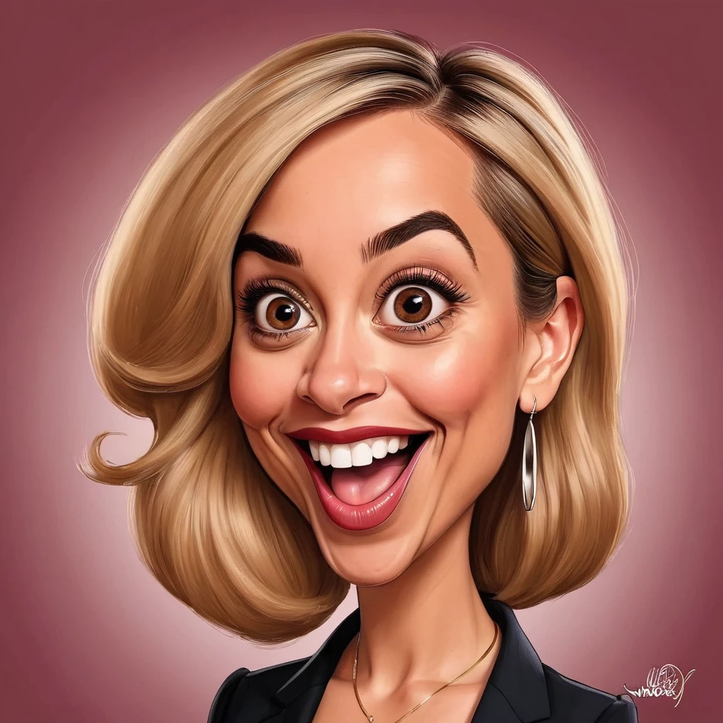 Funny caricature of Alexa Woods